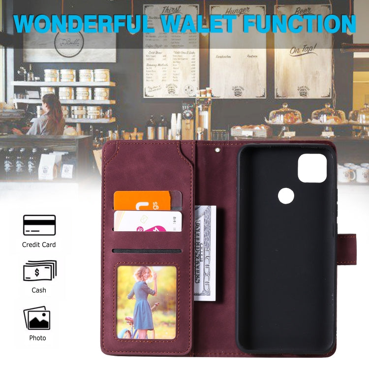 For Xiaomi Redmi 9C Skin Feel Business Horizontal Flip PU Leather Case with Holder & Multi-Card Slots & Wallet & Lanyard & Photo Frame