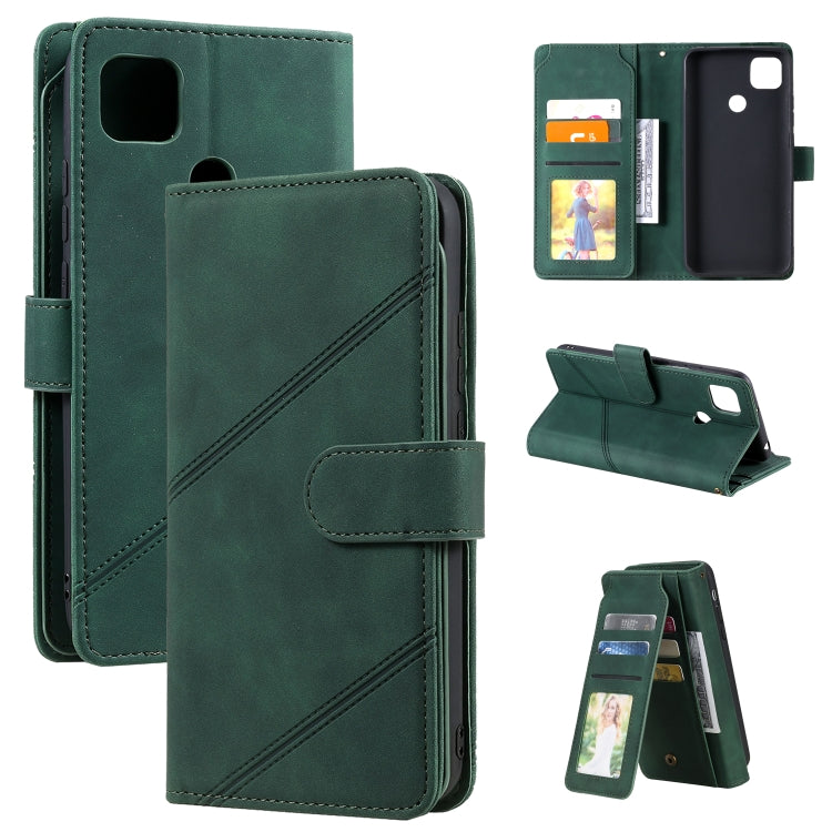 For Xiaomi Redmi 9C Skin Feel Business Horizontal Flip PU Leather Case with Holder & Multi-Card Slots & Wallet & Lanyard & Photo Frame