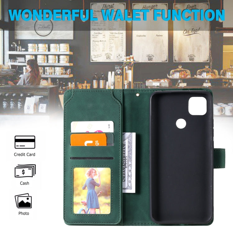 For Xiaomi Redmi 9C Skin Feel Business Horizontal Flip PU Leather Case with Holder & Multi-Card Slots & Wallet & Lanyard & Photo Frame