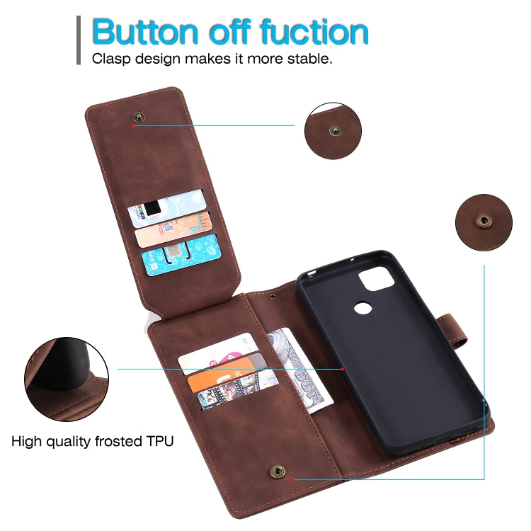 For Xiaomi Redmi 9C Skin Feel Business Horizontal Flip PU Leather Case with Holder & Multi-Card Slots & Wallet & Lanyard & Photo Frame