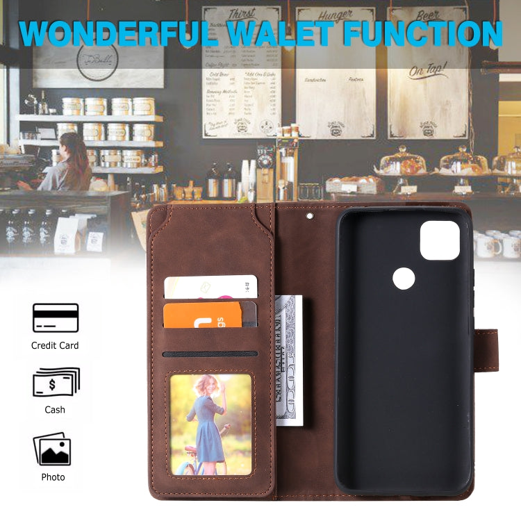 For Xiaomi Redmi 9C Skin Feel Business Horizontal Flip PU Leather Case with Holder & Multi-Card Slots & Wallet & Lanyard & Photo Frame