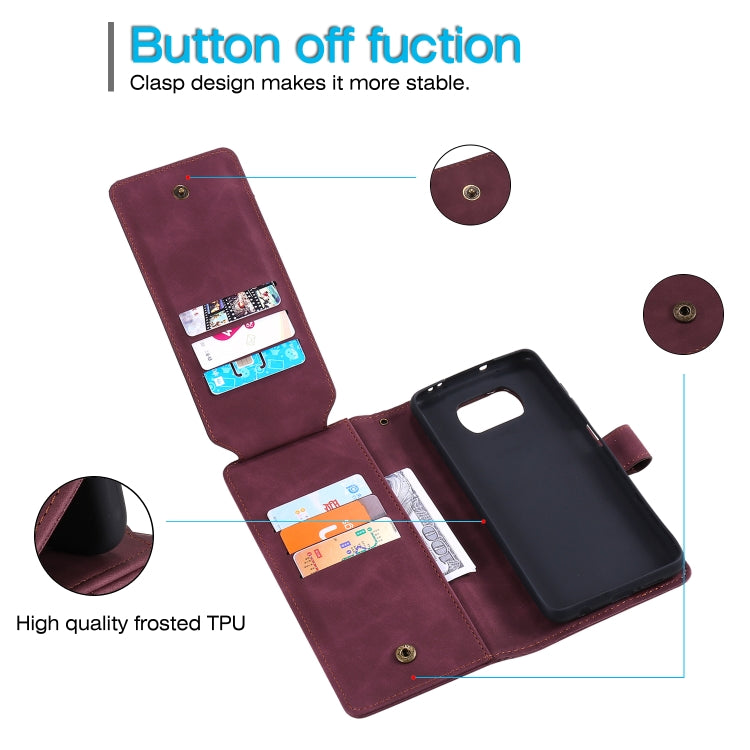 For Xiaomi Poco X3 NFC Skin Feel Business Horizontal Flip PU Leather Case with Holder & Multi-Card Slots & Wallet & Lanyard & Photo Frame