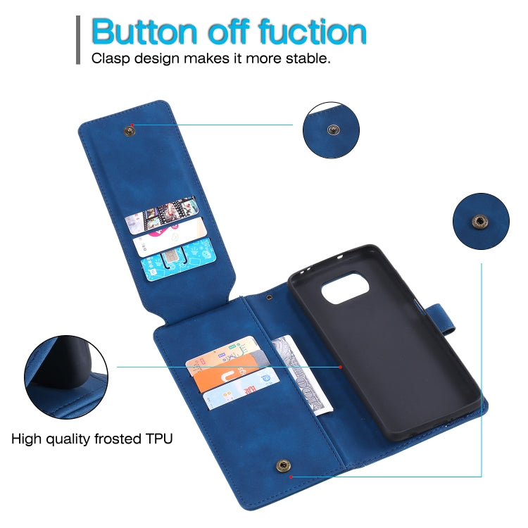 For Xiaomi Poco X3 NFC Skin Feel Business Horizontal Flip PU Leather Case with Holder & Multi-Card Slots & Wallet & Lanyard & Photo Frame