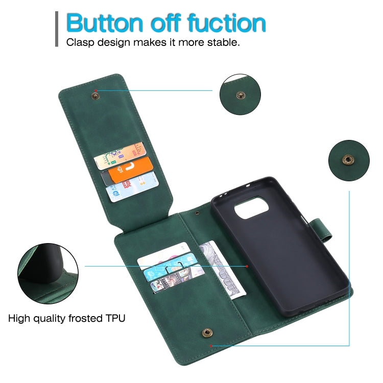For Xiaomi Poco X3 NFC Skin Feel Business Horizontal Flip PU Leather Case with Holder & Multi-Card Slots & Wallet & Lanyard & Photo Frame