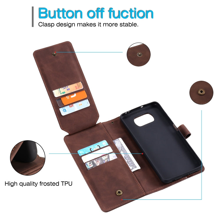 For Xiaomi Poco X3 NFC Skin Feel Business Horizontal Flip PU Leather Case with Holder & Multi-Card Slots & Wallet & Lanyard & Photo Frame