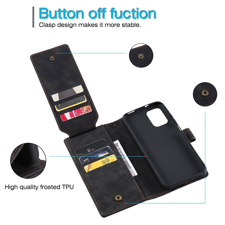 For Xiaomi Redmi Note 10 Skin Feel Business Horizontal Flip PU Leather Case with Holder & Multi-Card Slots & Wallet & Lanyard & Photo Frame