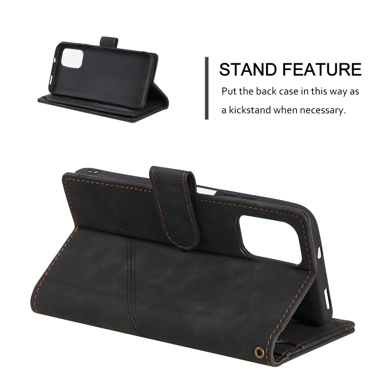 For Xiaomi Redmi Note 10 Skin Feel Business Horizontal Flip PU Leather Case with Holder & Multi-Card Slots & Wallet & Lanyard & Photo Frame