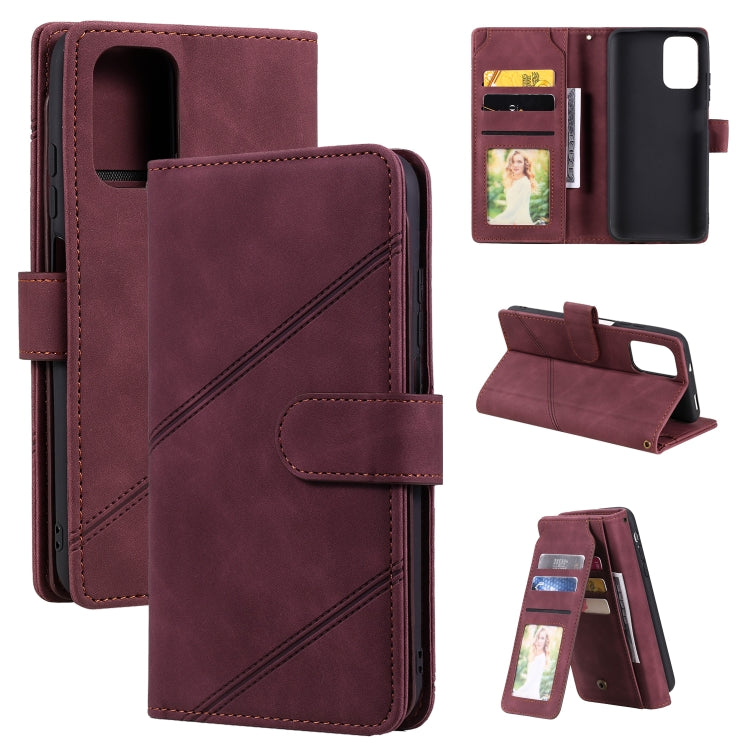 For Xiaomi Redmi Note 10 Skin Feel Business Horizontal Flip PU Leather Case with Holder & Multi-Card Slots & Wallet & Lanyard & Photo Frame