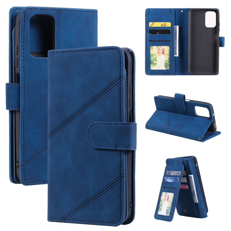 For Xiaomi Redmi Note 10 Skin Feel Business Horizontal Flip PU Leather Case with Holder & Multi-Card Slots & Wallet & Lanyard & Photo Frame