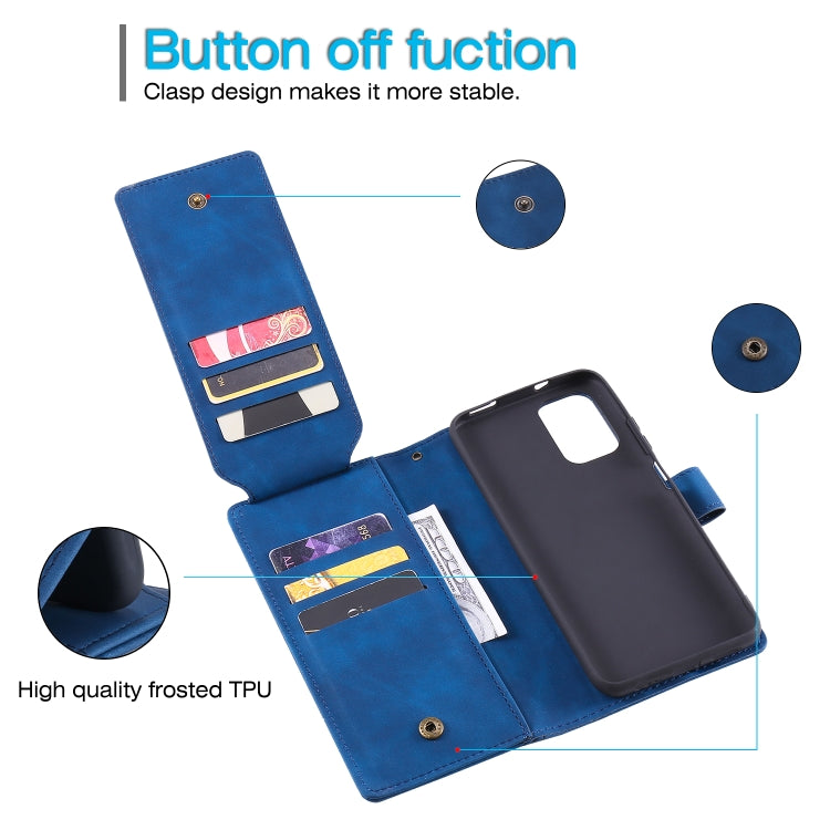 For Xiaomi Redmi Note 10 Skin Feel Business Horizontal Flip PU Leather Case with Holder & Multi-Card Slots & Wallet & Lanyard & Photo Frame