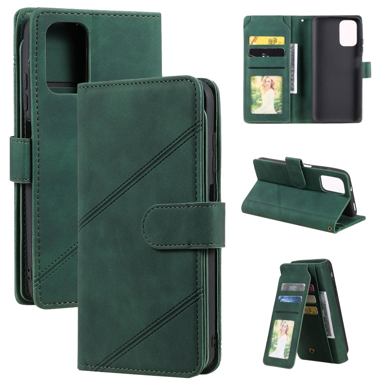 For Xiaomi Redmi Note 10 Skin Feel Business Horizontal Flip PU Leather Case with Holder & Multi-Card Slots & Wallet & Lanyard & Photo Frame