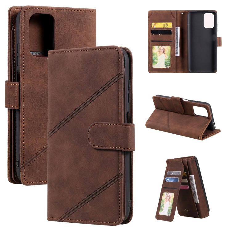 For Xiaomi Redmi Note 10 Skin Feel Business Horizontal Flip PU Leather Case with Holder & Multi-Card Slots & Wallet & Lanyard & Photo Frame