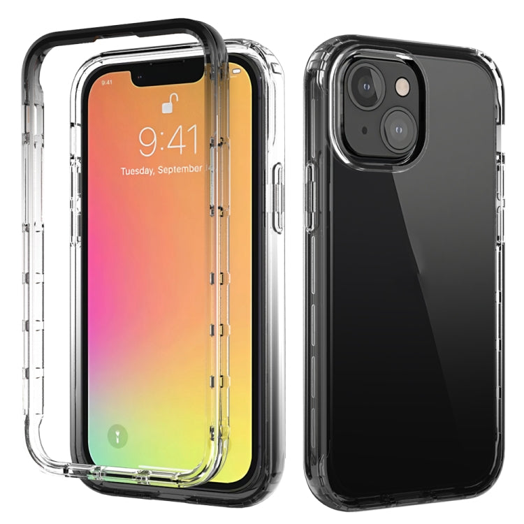 For iPhone 13 mini Shockproof High Transparency Two-color Gradual Change PC+TPU Candy Colors Protective Case