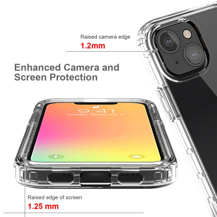 For iPhone 13 mini Shockproof High Transparency Two-color Gradual Change PC+TPU Candy Colors Protective Case
