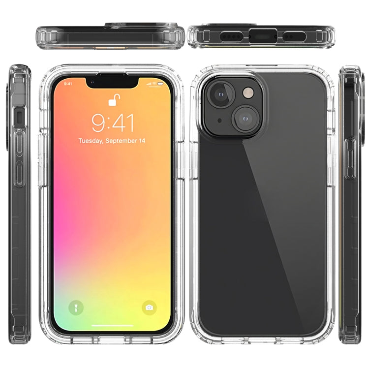 For iPhone 13 mini Shockproof High Transparency Two-color Gradual Change PC+TPU Candy Colors Protective Case