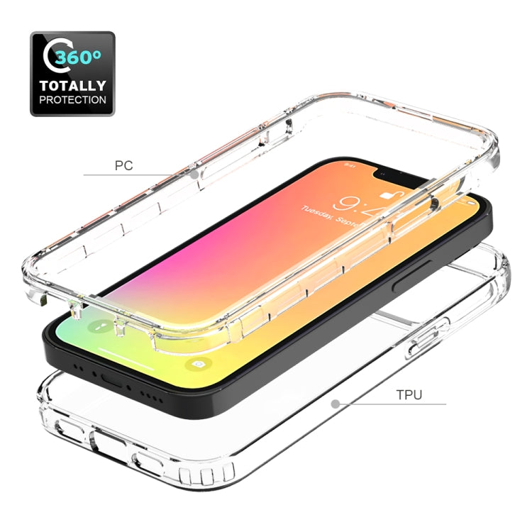 For iPhone 13 mini Shockproof High Transparency Two-color Gradual Change PC+TPU Candy Colors Protective Case