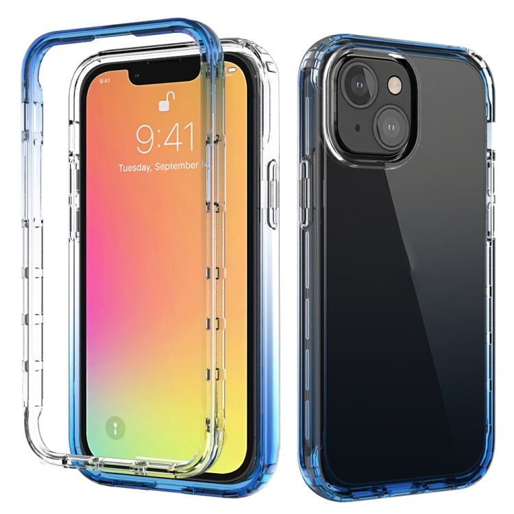 For iPhone 13 mini Shockproof High Transparency Two-color Gradual Change PC+TPU Candy Colors Protective Case