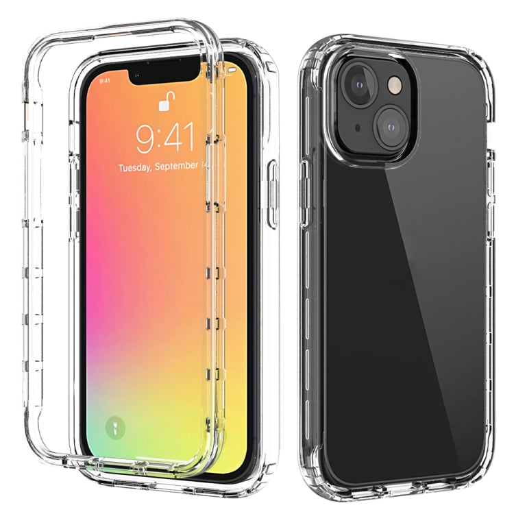 For iPhone 13 mini Shockproof High Transparency Two-color Gradual Change PC+TPU Candy Colors Protective Case