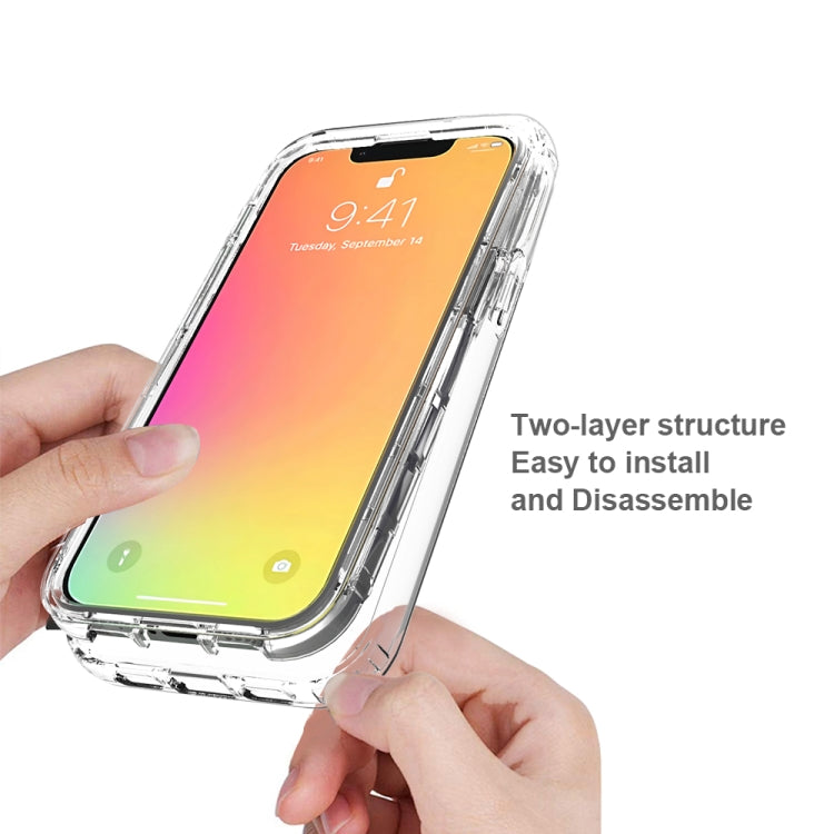 For iPhone 13 mini Shockproof High Transparency Two-color Gradual Change PC+TPU Candy Colors Protective Case