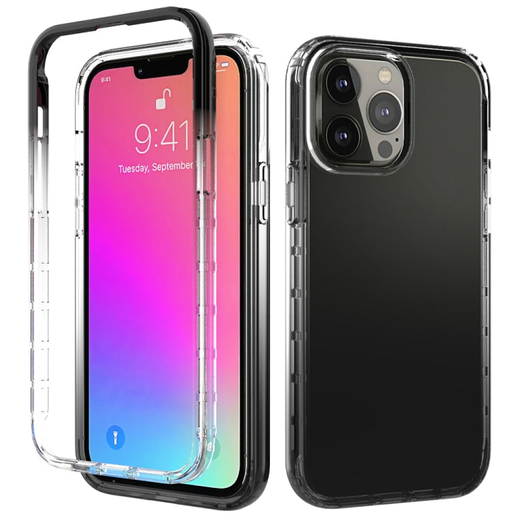 For iPhone 13 Pro Max Shockproof High Transparency Two-color Gradual Change PC+TPU Candy Colors Protective Case
