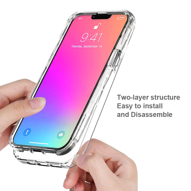 For iPhone 13 Pro Max Shockproof High Transparency Two-color Gradual Change PC+TPU Candy Colors Protective Case