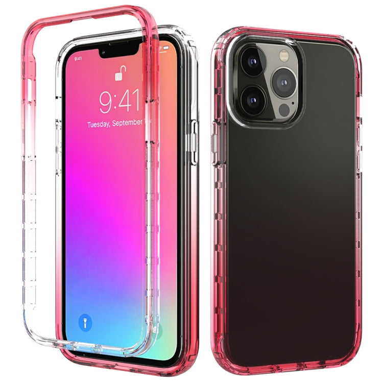 For iPhone 13 Pro Max Shockproof High Transparency Two-color Gradual Change PC+TPU Candy Colors Protective Case