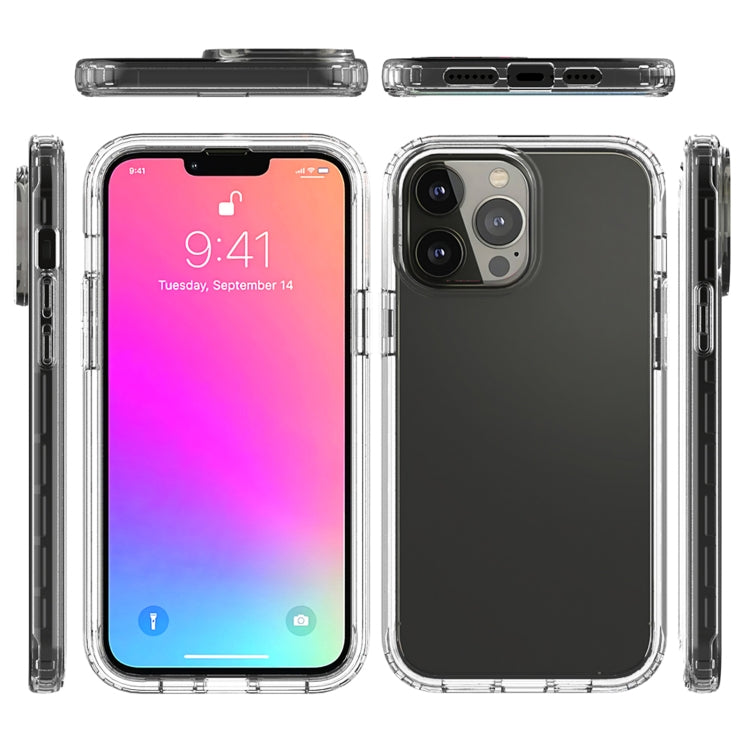 For iPhone 13 Pro Max Shockproof High Transparency Two-color Gradual Change PC+TPU Candy Colors Protective Case