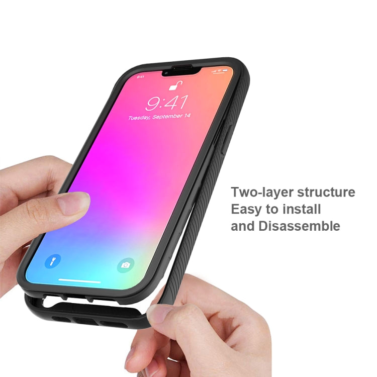 For iPhone 13 Pro Max Starry Sky Solid Color Series Shockproof PC + TPU Protective Case