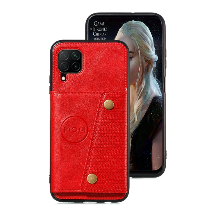 For Samsung Galaxy A22 4G Double Buckle PU + TPU Shockproof Magnetic Protective Case with Card Slot & Holder