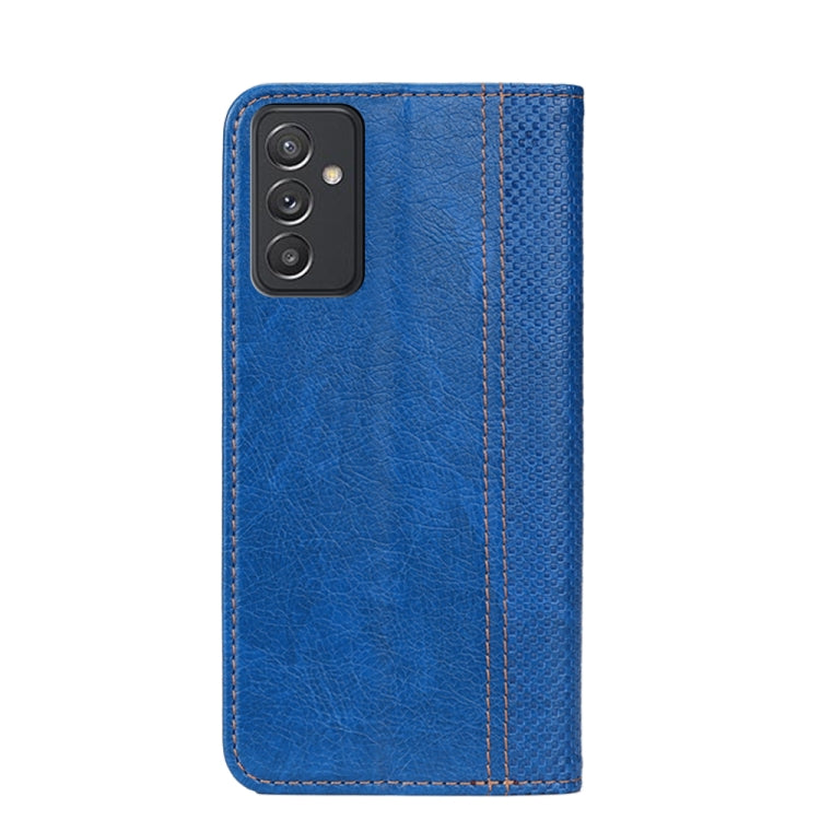 For Samsung Galaxy Quantum 2 / A82 5G Grid Texture Magnetic PU + TPU Horizontal Flip Leather Case with Holder & Card Slot