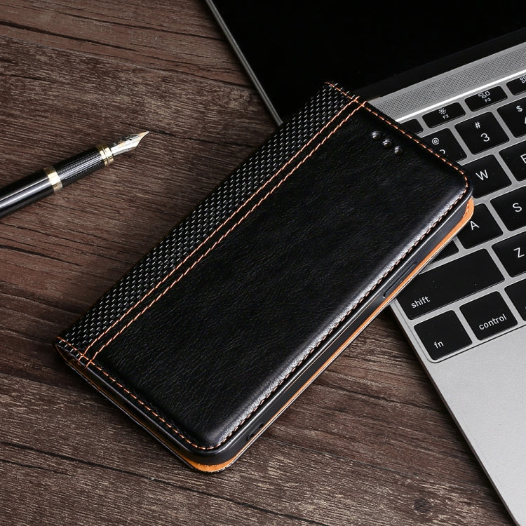 For Samsung Galaxy S9+ Grid Texture Magnetic PU + TPU Horizontal Flip Leather Case with Holder & Card Slot