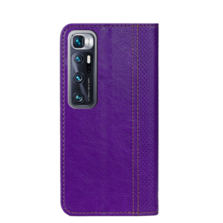 For Xiaomi Mi 10 Ultra Grid Texture Magnetic PU + TPU Horizontal Flip Leather Case with Holder & Card Slot