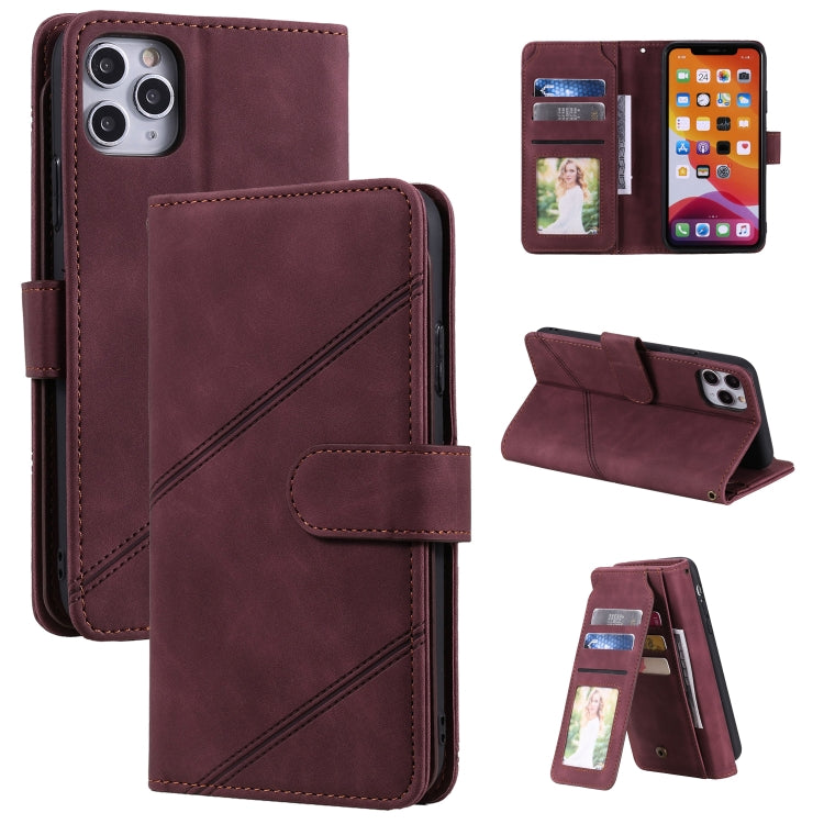 For iPhone 11 Skin Feel Business Horizontal Flip PU Leather Case with Holder & Multi-Card Slots & Wallet & Lanyard & Photo Frame