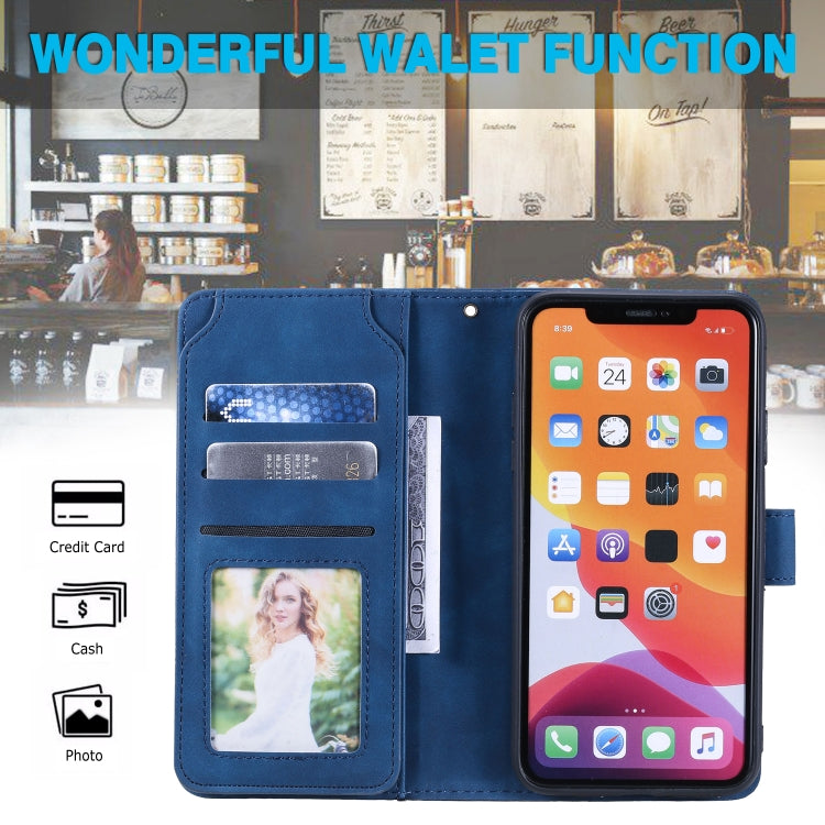 For iPhone 11 Skin Feel Business Horizontal Flip PU Leather Case with Holder & Multi-Card Slots & Wallet & Lanyard & Photo Frame