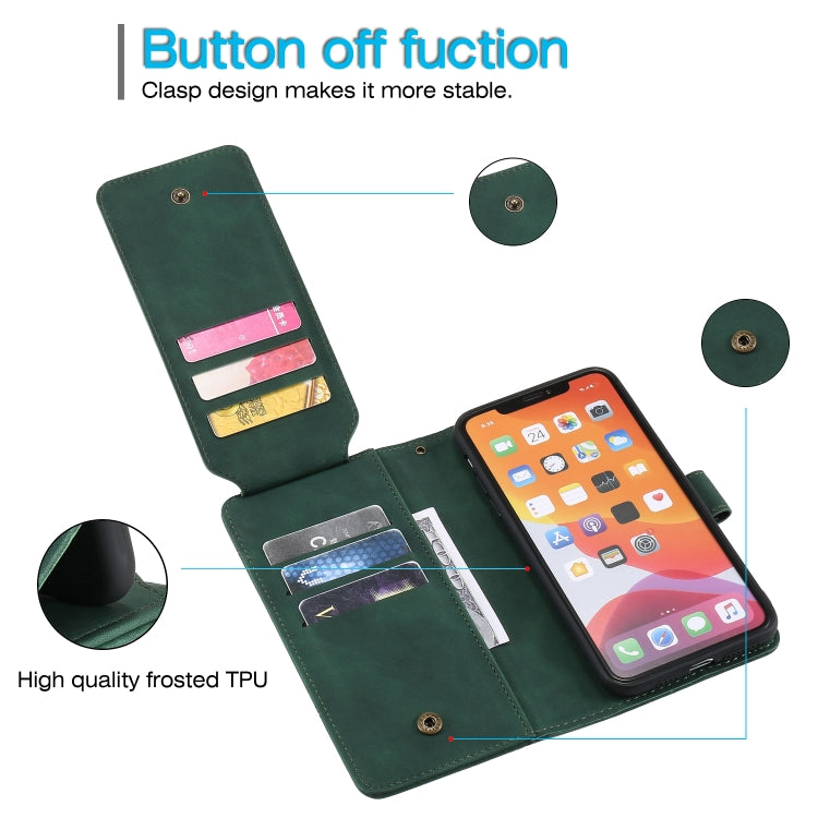 For iPhone 11 Skin Feel Business Horizontal Flip PU Leather Case with Holder & Multi-Card Slots & Wallet & Lanyard & Photo Frame