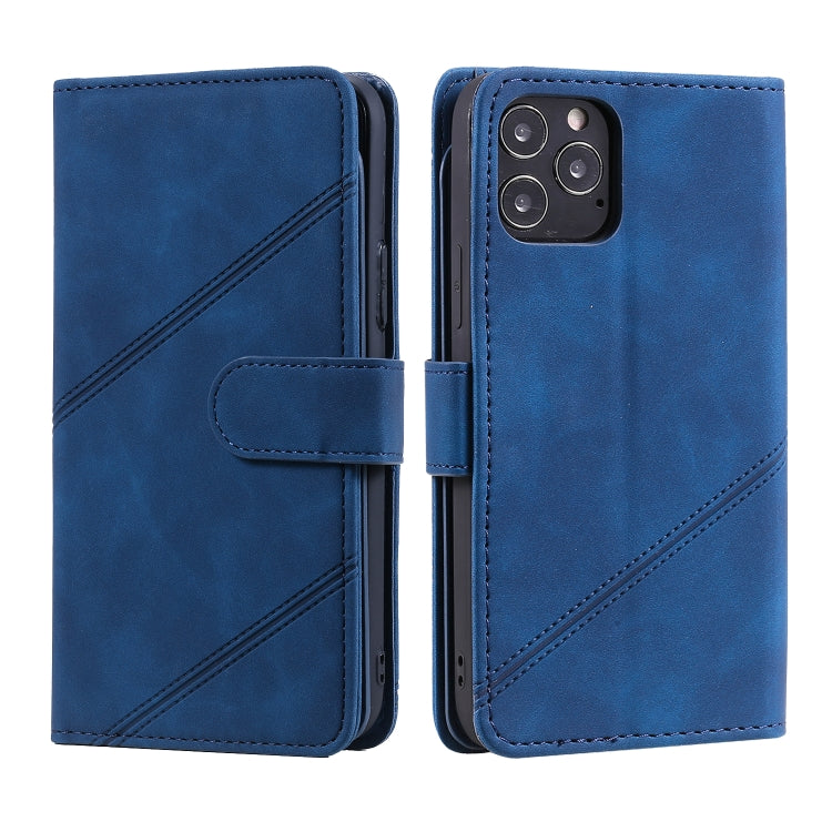 For iPhone 12 / 12 Pro Skin Feel Business Horizontal Flip PU Leather Case with Holder & Multi-Card Slots & Wallet & Lanyard & Photo Frame