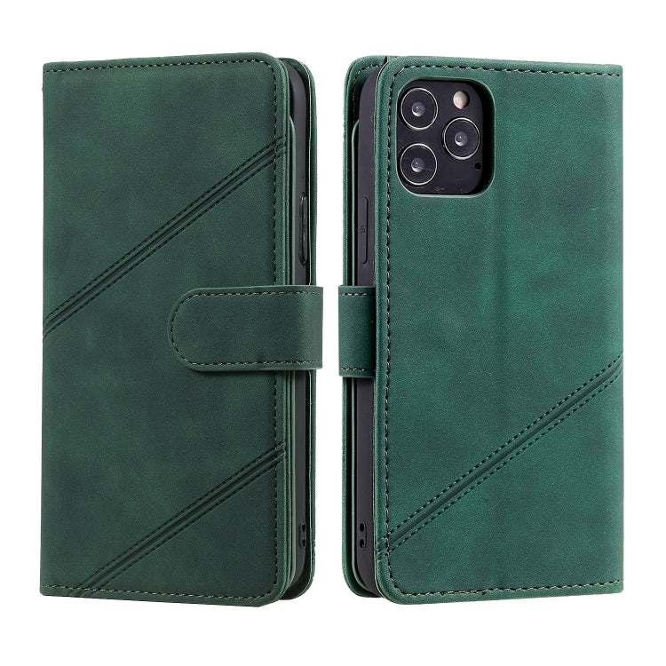 For iPhone 12 Pro Max Skin Feel Business Horizontal Flip PU Leather Case with Holder & Multi-Card Slots & Wallet & Lanyard & Photo Frame