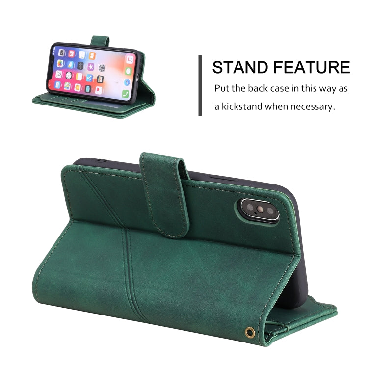For iPhone XR Skin Feel Business Horizontal Flip PU Leather Case with Holder & Multi-Card Slots & Wallet & Lanyard & Photo Frame