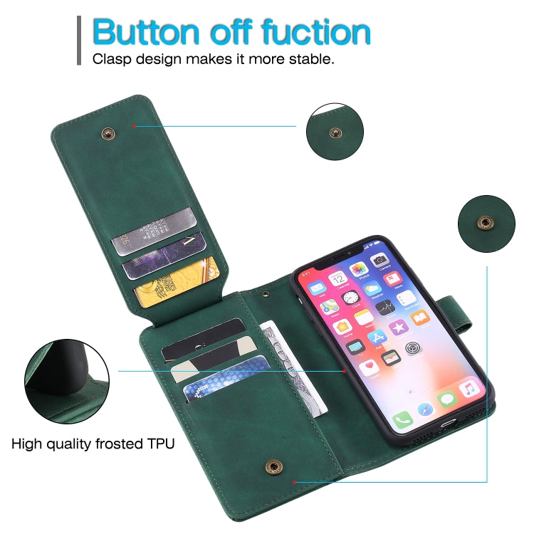 For iPhone XR Skin Feel Business Horizontal Flip PU Leather Case with Holder & Multi-Card Slots & Wallet & Lanyard & Photo Frame