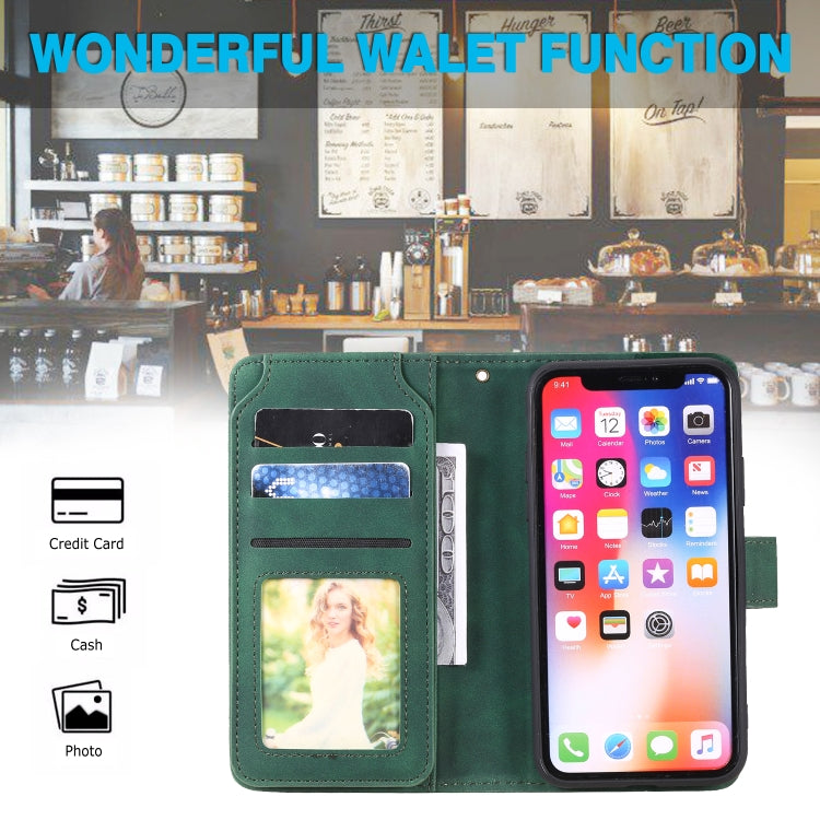 For iPhone XR Skin Feel Business Horizontal Flip PU Leather Case with Holder & Multi-Card Slots & Wallet & Lanyard & Photo Frame