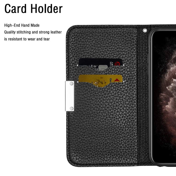 For iPhone 13 mini  Litchi Texture Horizontal Flip Leather Case with Holder & Card Slots