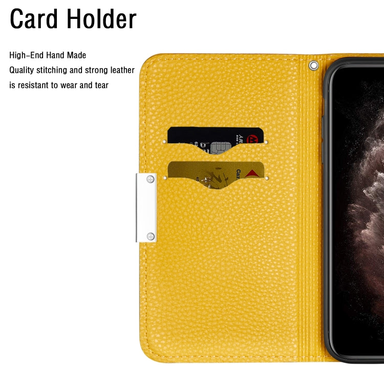 For iPhone 13 Pro Litchi Texture Horizontal Flip Leather Case with Holder & Card Slots