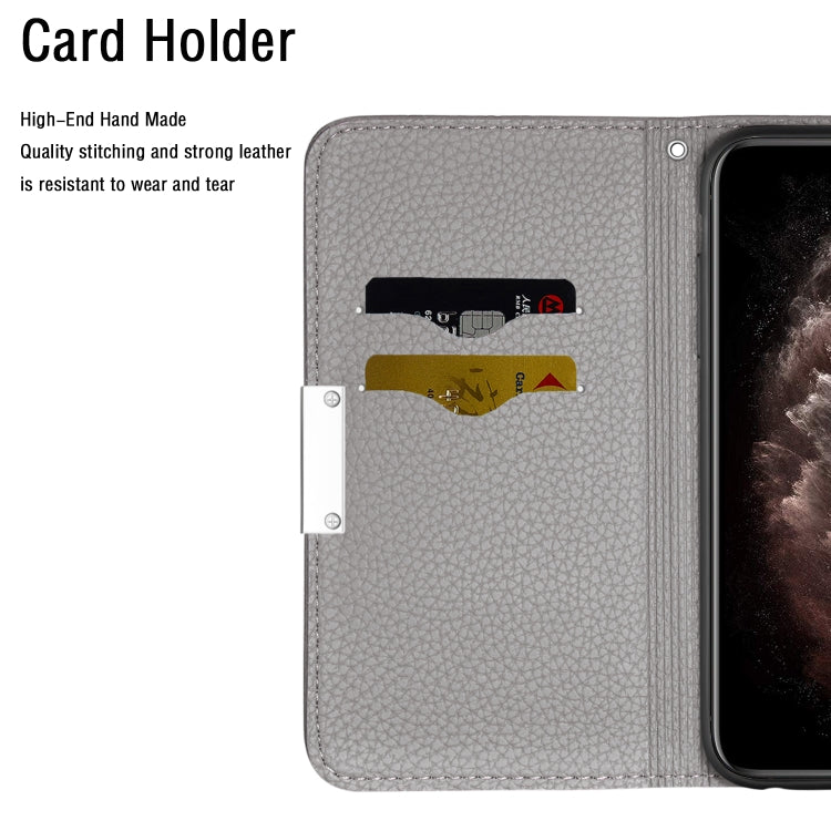For iPhone 13 Pro Litchi Texture Horizontal Flip Leather Case with Holder & Card Slots
