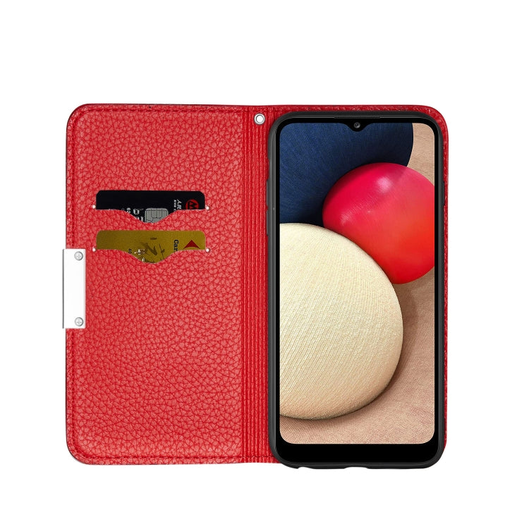 For Samsung Galaxy A03s(164mm) Litchi Texture Horizontal Flip Leather Case with Holder & Card Slots