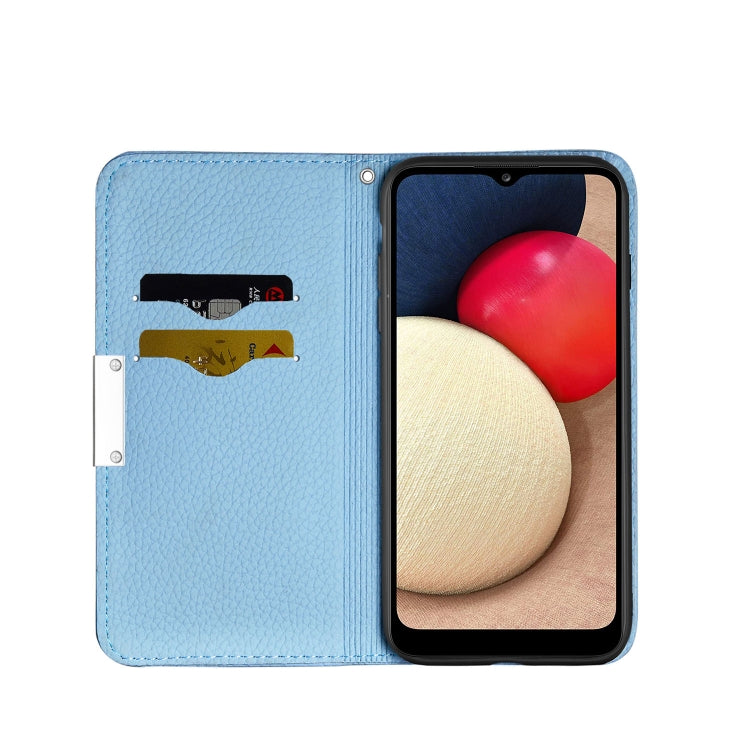 For Samsung Galaxy A03s(164mm) Litchi Texture Horizontal Flip Leather Case with Holder & Card Slots
