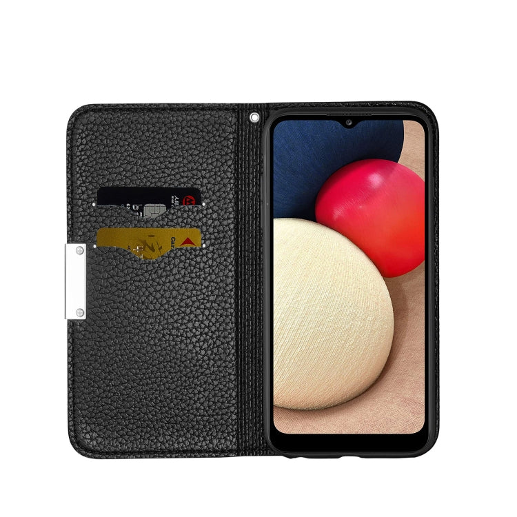 For Samsung Galaxy A03s(164mm) Litchi Texture Horizontal Flip Leather Case with Holder & Card Slots