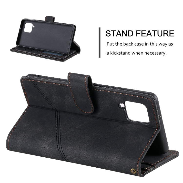 For Samsung Galaxy A42 5G Skin Feel Business Horizontal Flip PU Leather Case with Holder & Multi-Card Slots & Wallet & Lanyard & Photo Frame