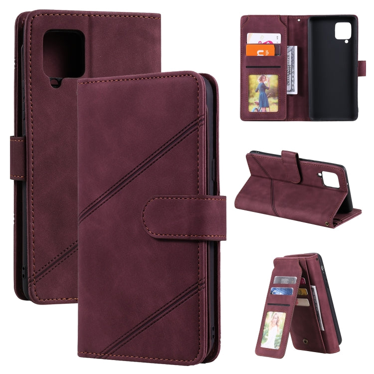 For Samsung Galaxy A42 5G Skin Feel Business Horizontal Flip PU Leather Case with Holder & Multi-Card Slots & Wallet & Lanyard & Photo Frame