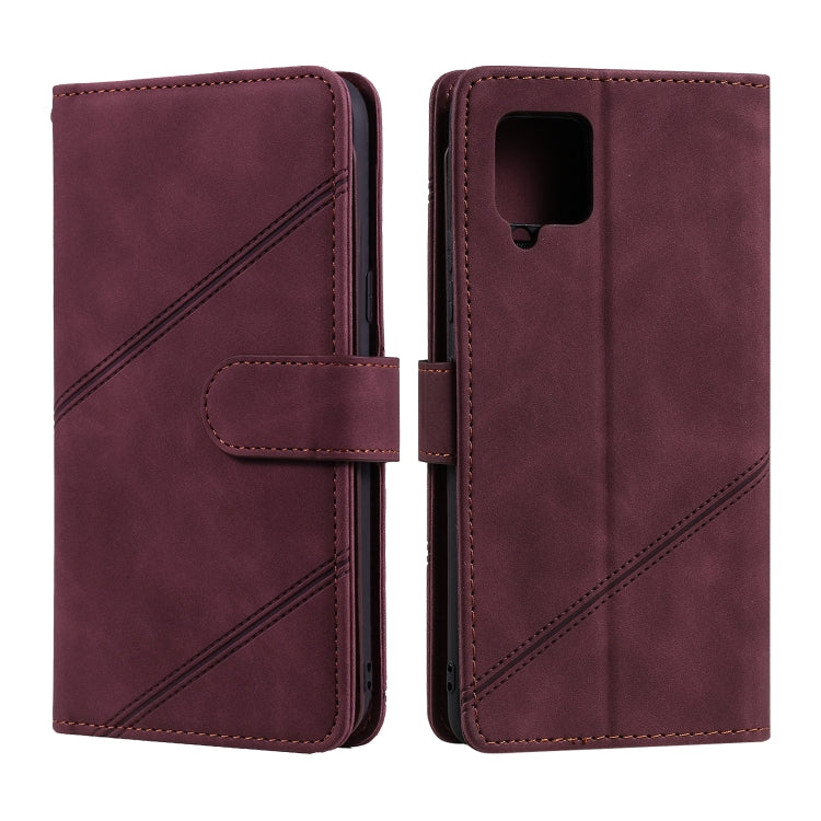 For Samsung Galaxy A42 5G Skin Feel Business Horizontal Flip PU Leather Case with Holder & Multi-Card Slots & Wallet & Lanyard & Photo Frame