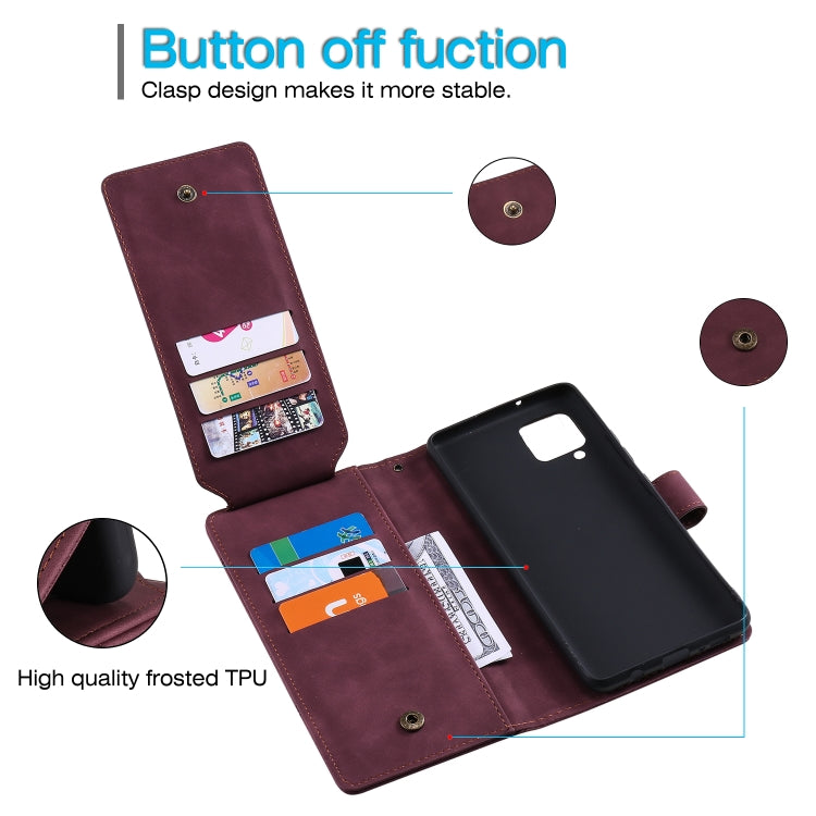 For Samsung Galaxy A42 5G Skin Feel Business Horizontal Flip PU Leather Case with Holder & Multi-Card Slots & Wallet & Lanyard & Photo Frame